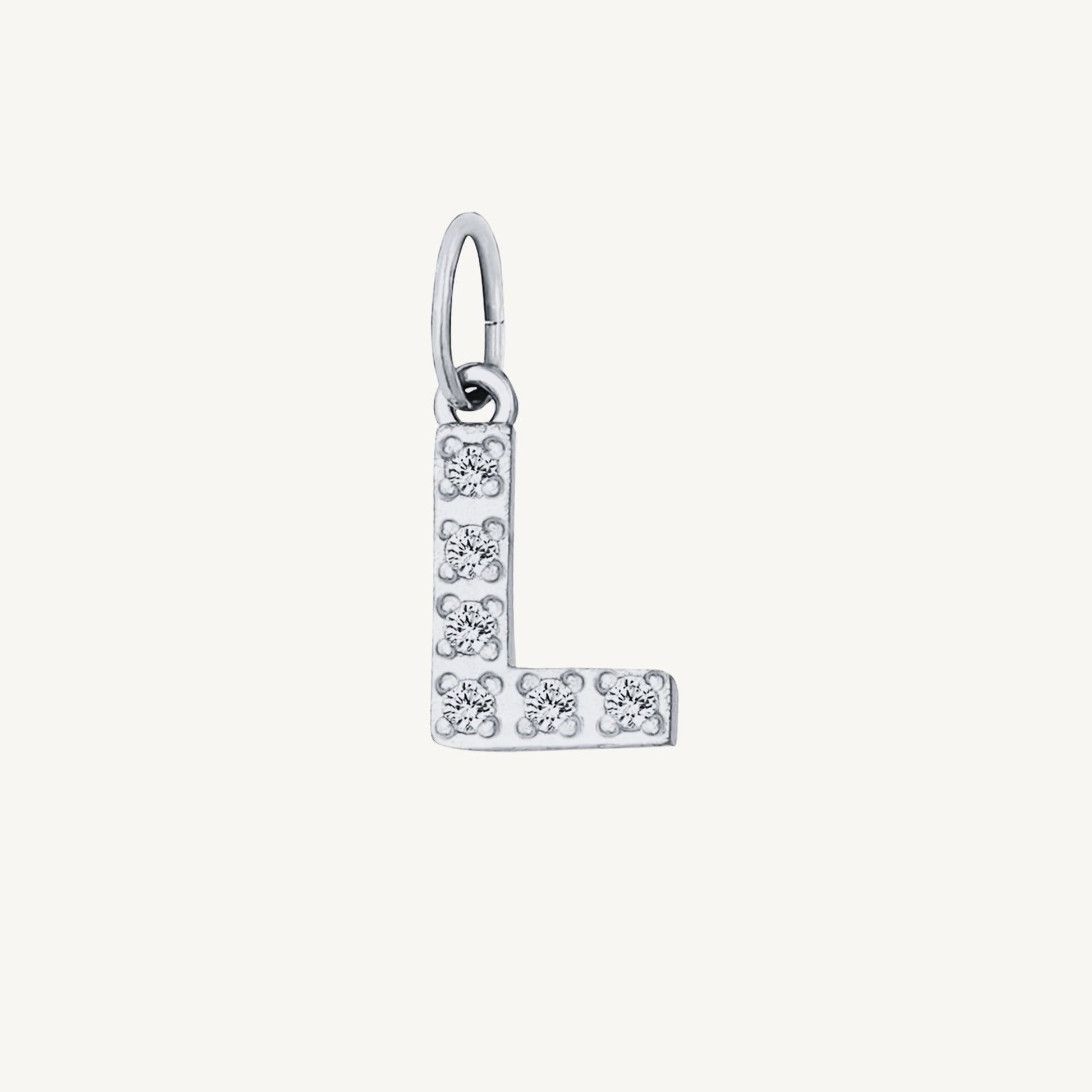 Cubic Zirconia Initial Charms