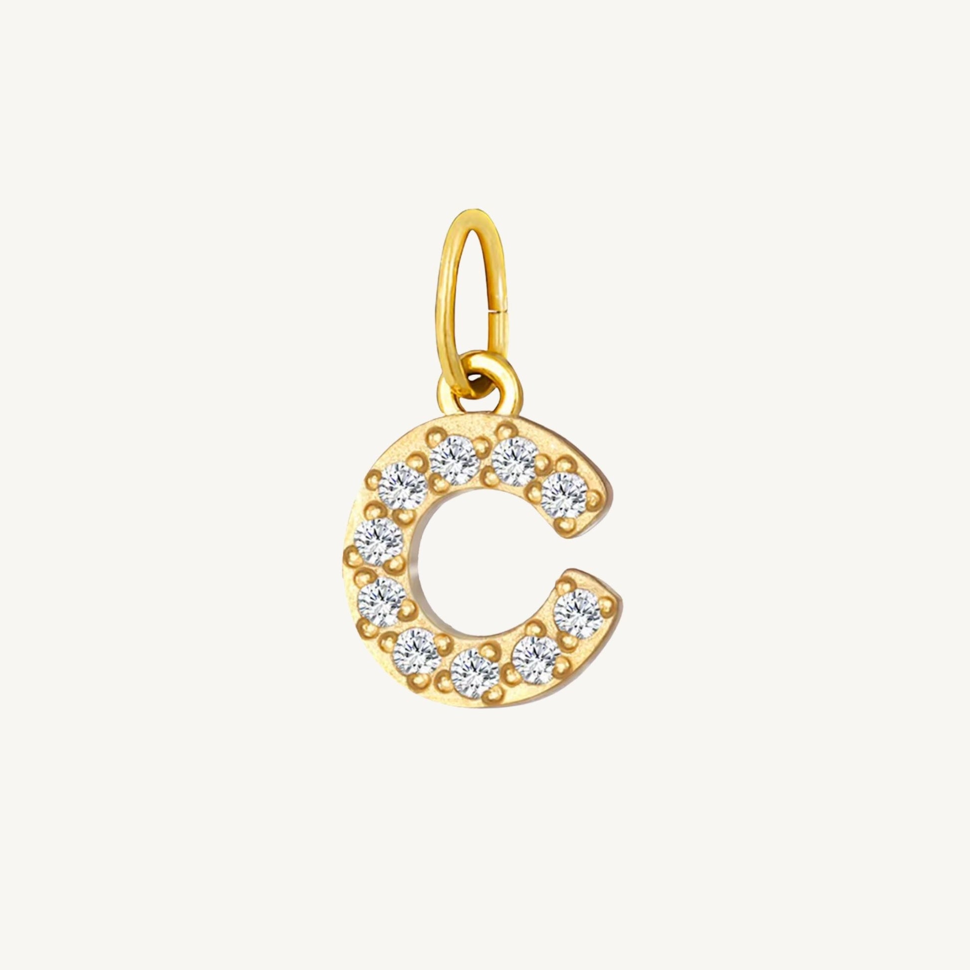 Cubic Zirconia Initial Charms
