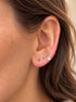 Star 925 sterling silver cubic zirconia huggie hoop earrings