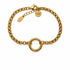 Gold rolo carabiner charm bracelet with detachable clasp