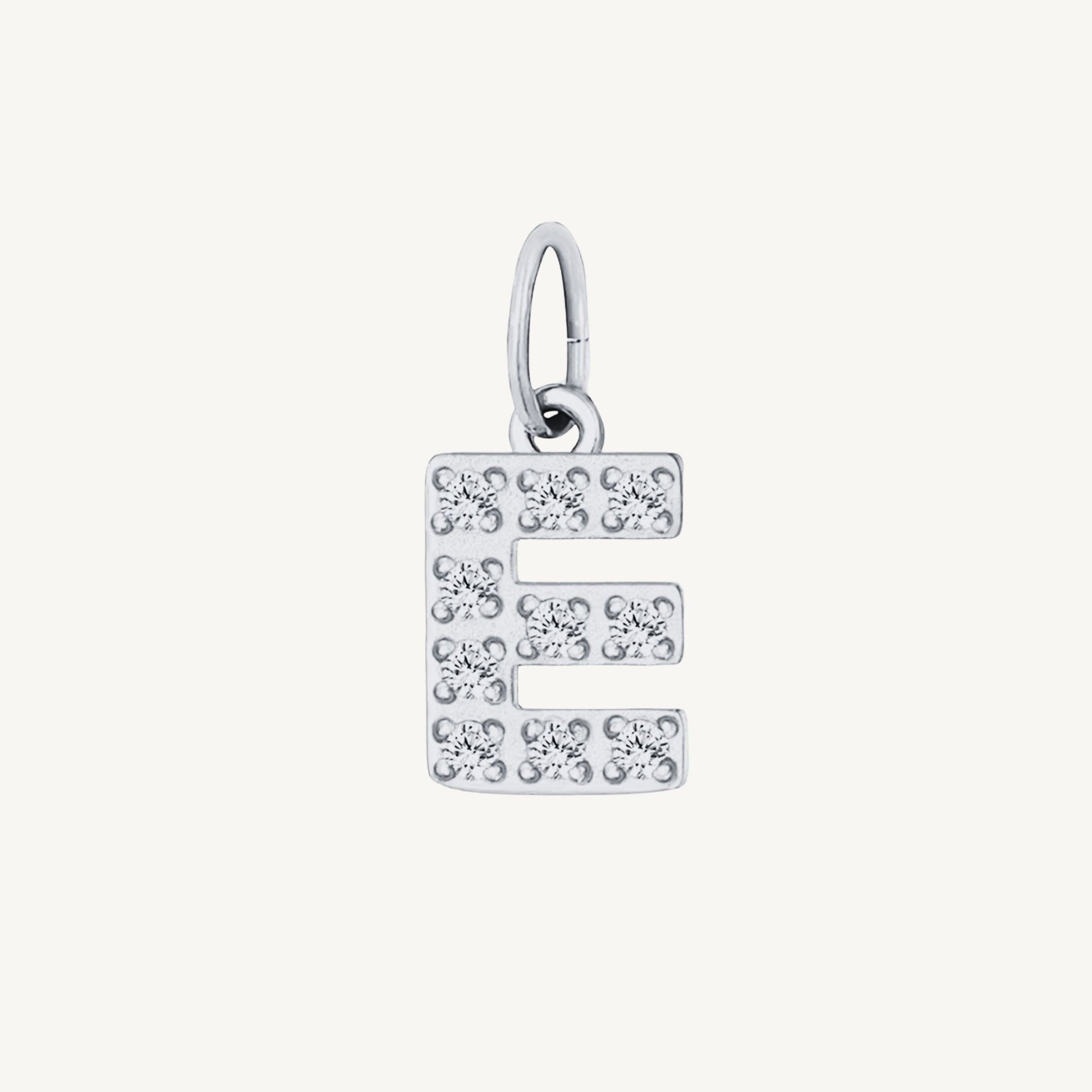 Cubic Zirconia Initial Charms