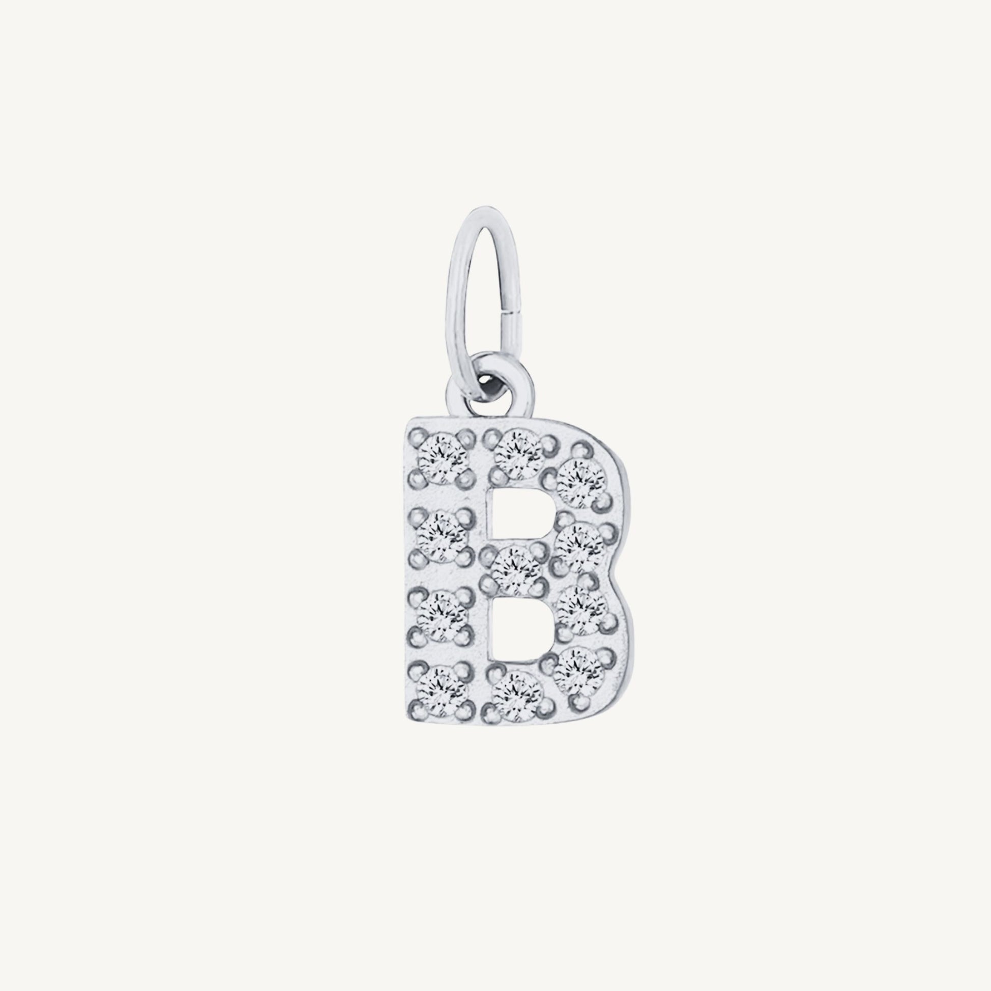 Cubic Zirconia Initial Charms