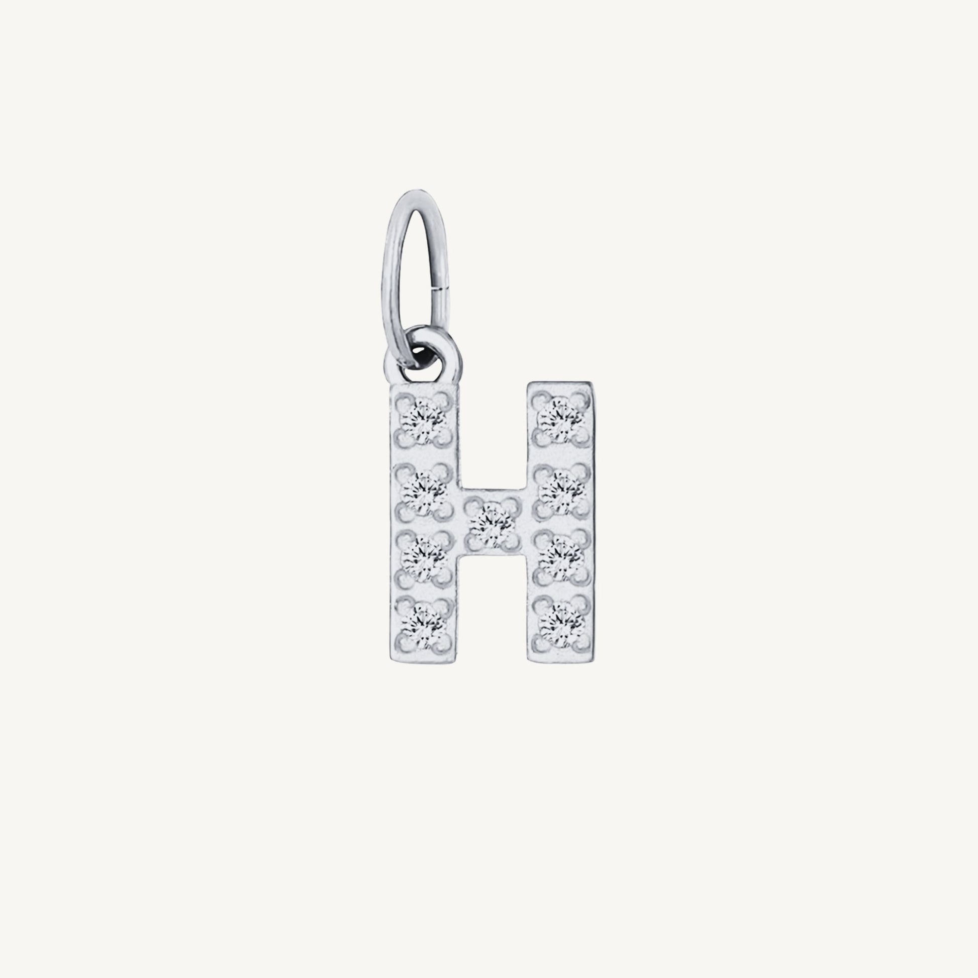 Cubic Zirconia Initial Charms