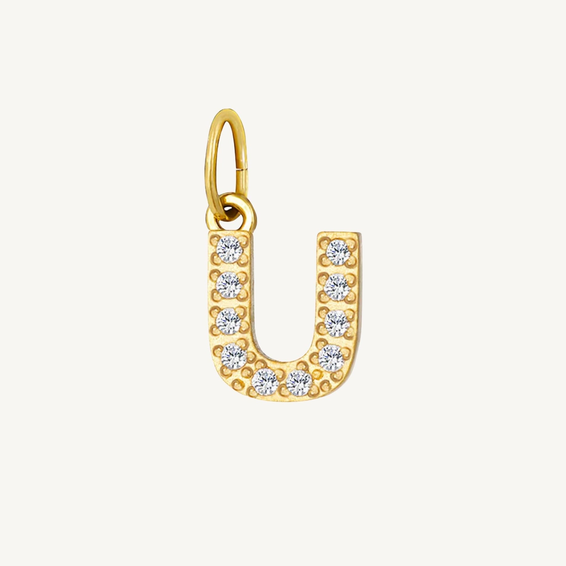 Cubic Zirconia Initial Charms