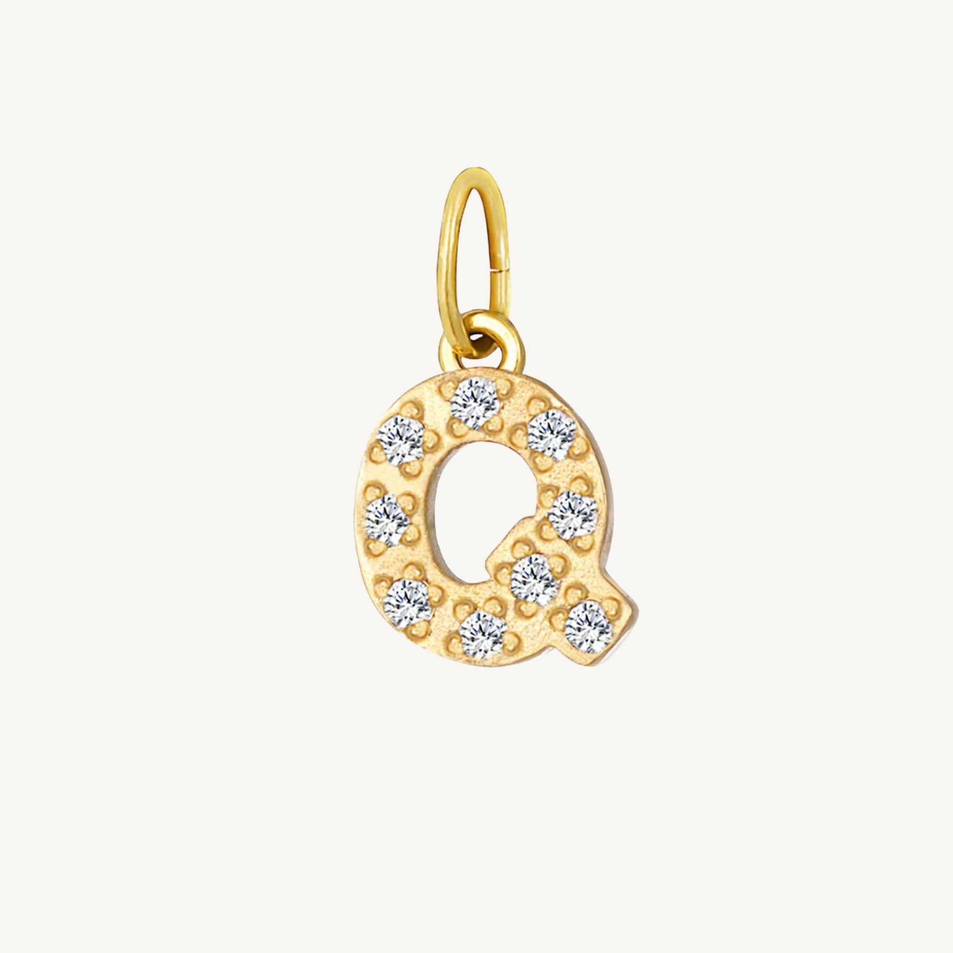 Cubic Zirconia Initial Charms