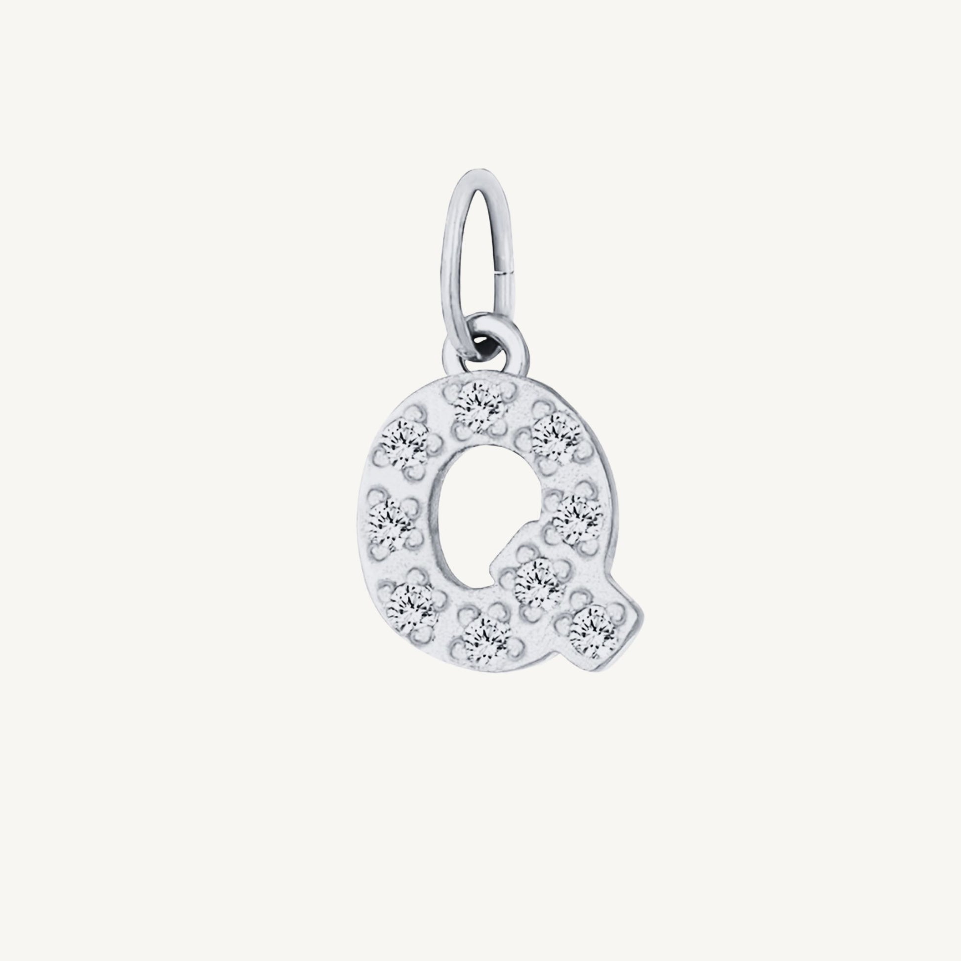 Cubic Zirconia Initial Charms