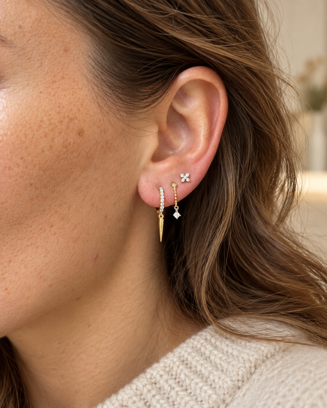 Florence 5mm sterling silver stud earrings for everyday wear