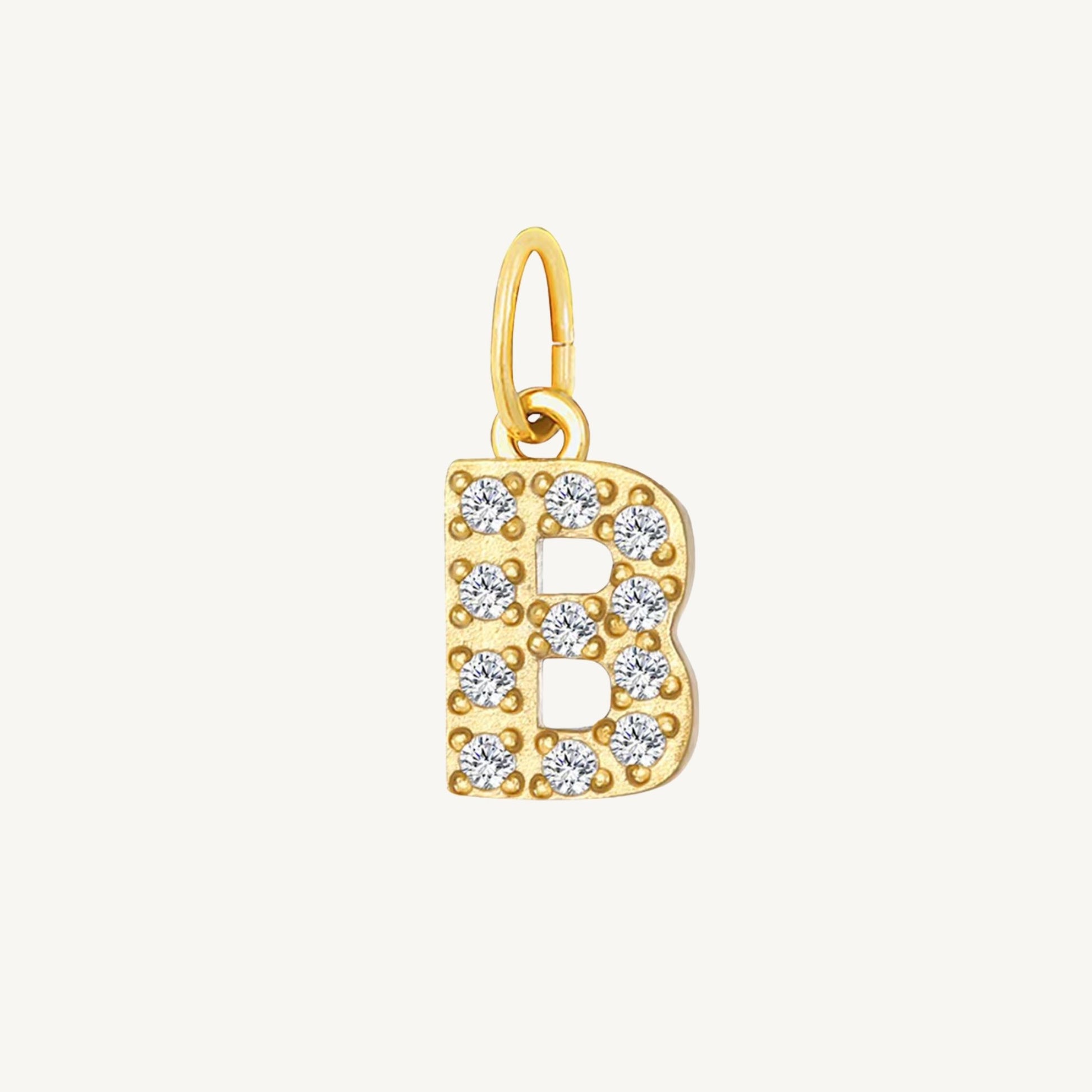 Cubic Zirconia Initial Charms