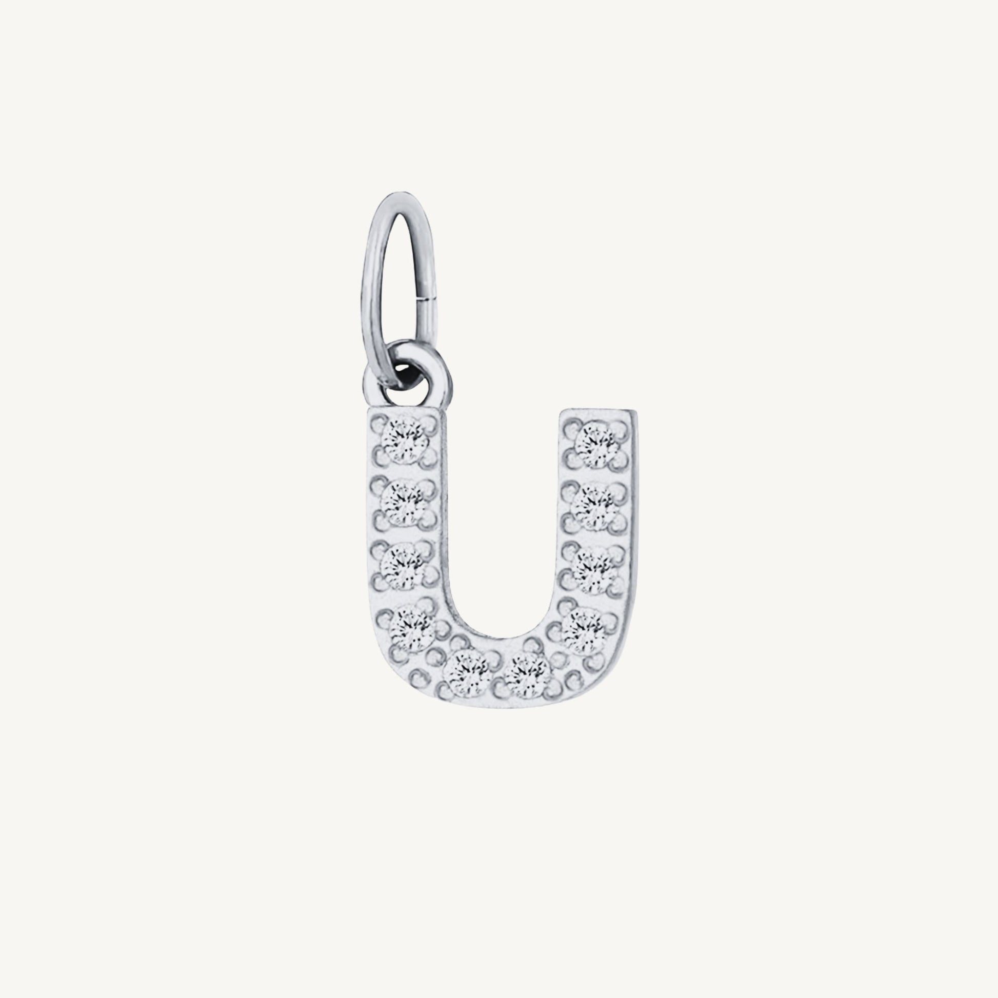 Cubic Zirconia Initial Charms