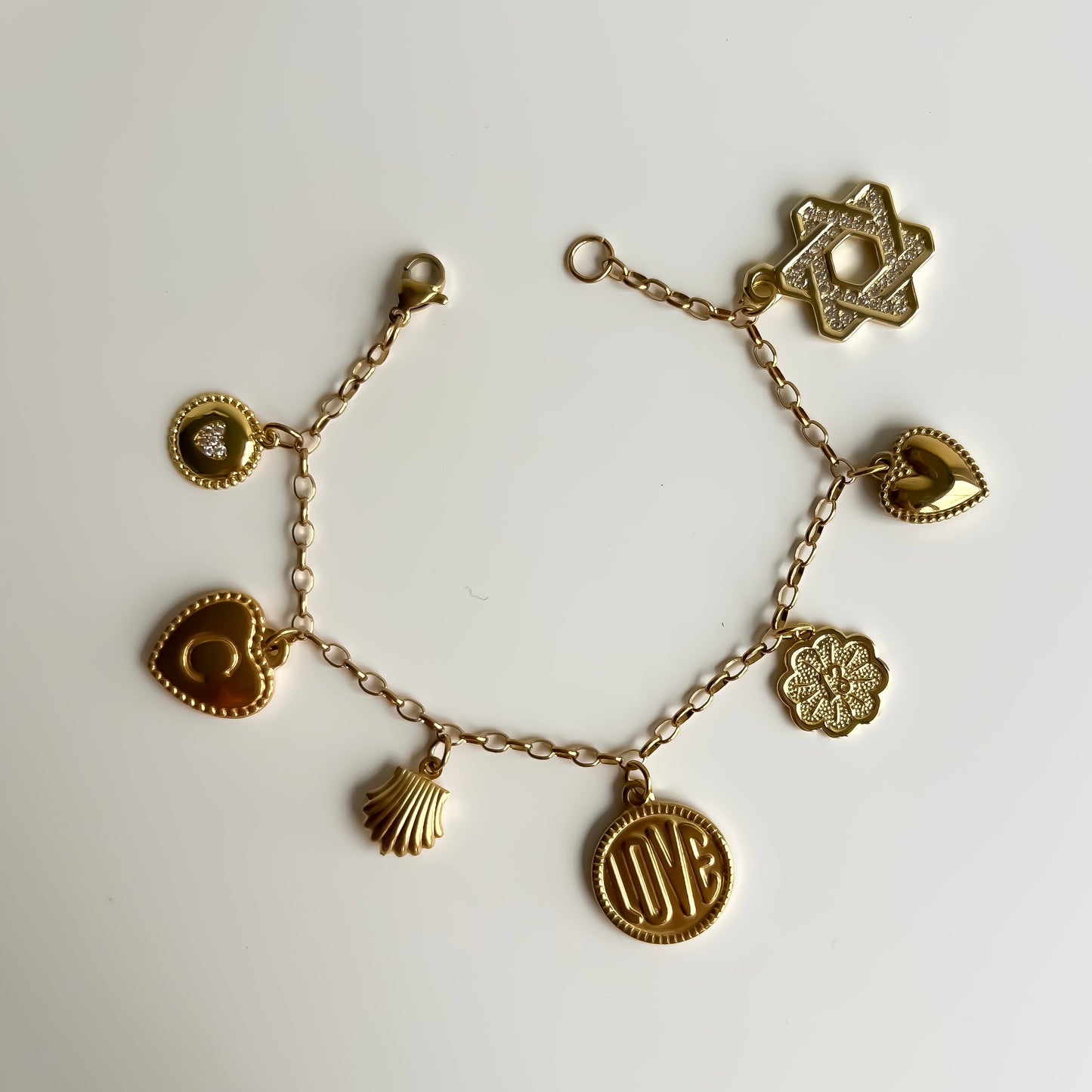 Dainty Rolo Multi Charm Bracelet