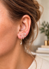 The Electric Stack gold 925 sterling silver ear stack with Lightning Bolt, Valerie and Lightning Stud earrings