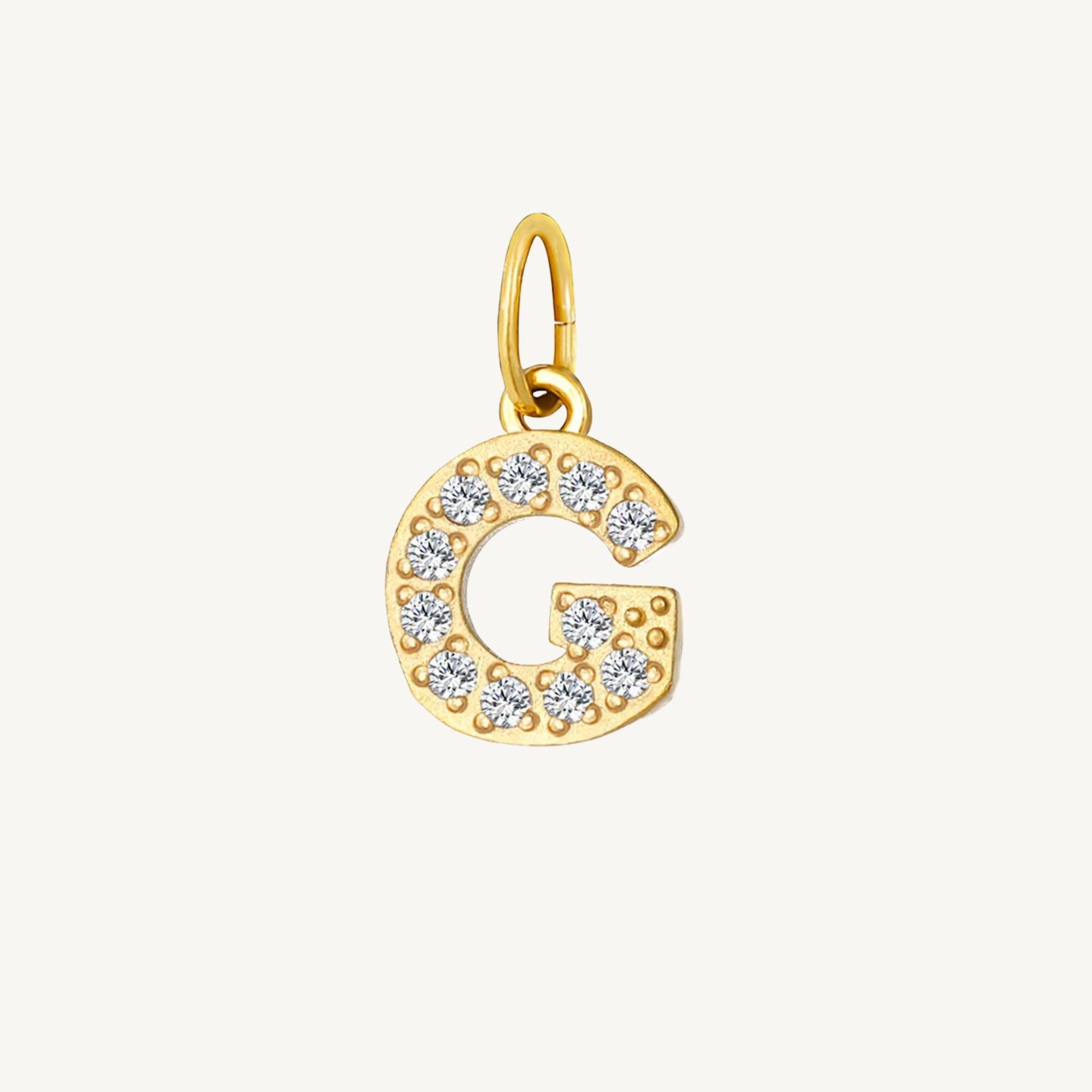Cubic Zirconia Initial Charms