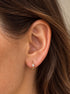 Bea 925 sterling silver CZ huggie hoop earrings