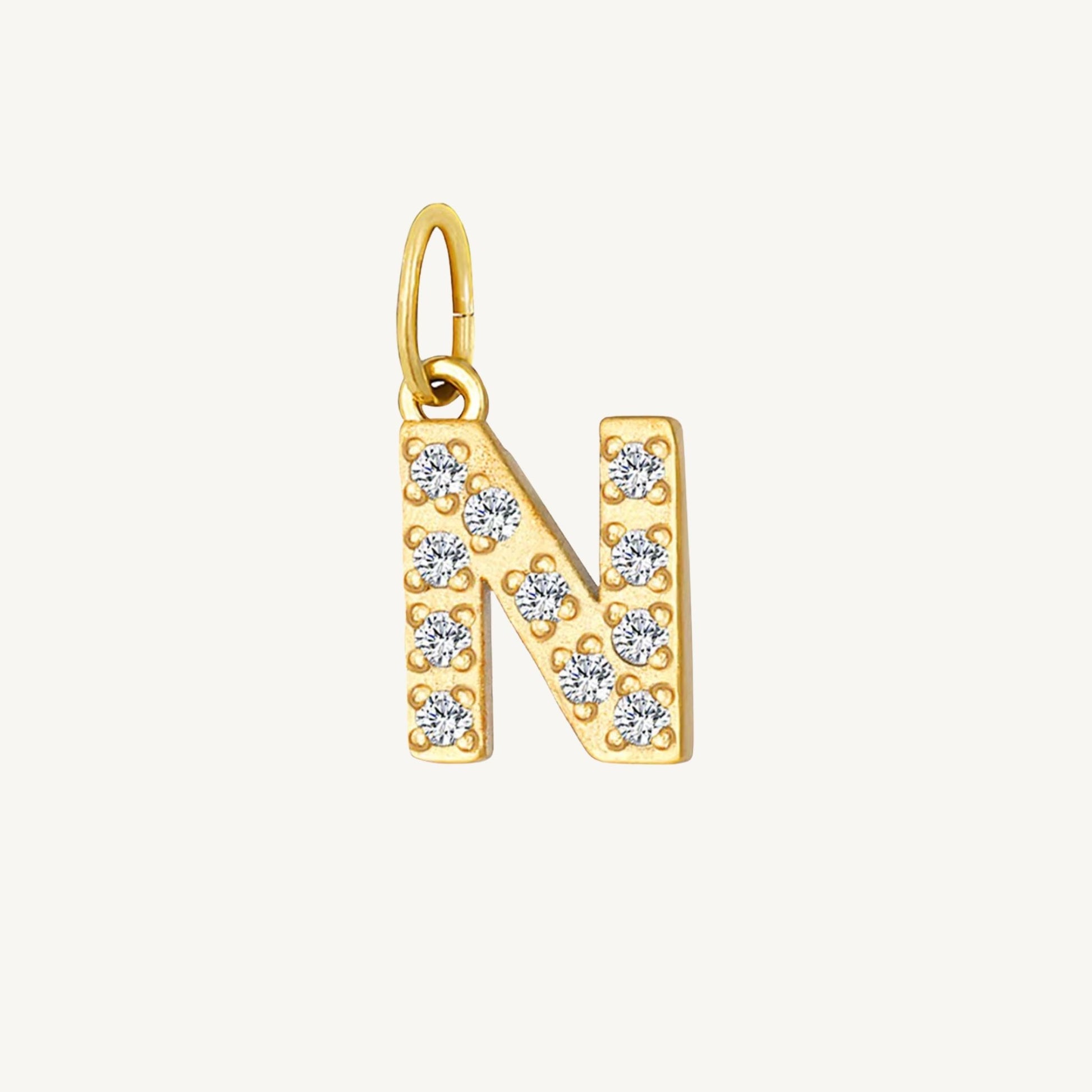 Cubic Zirconia Initial Charms