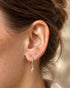 Lightning Bolt 925 sterling silver CZ huggie hoop earrings