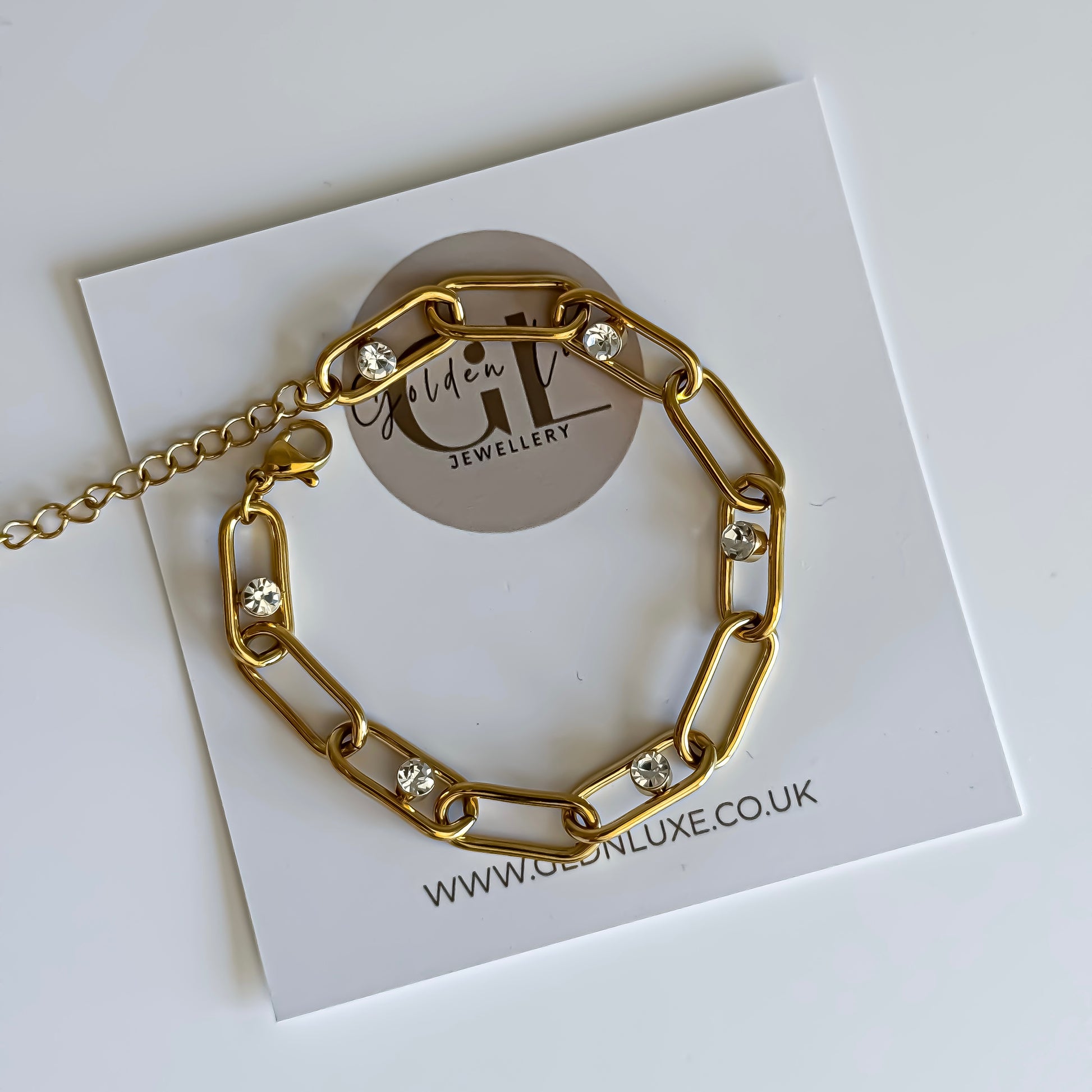 Shelly Paperclip Bracelet