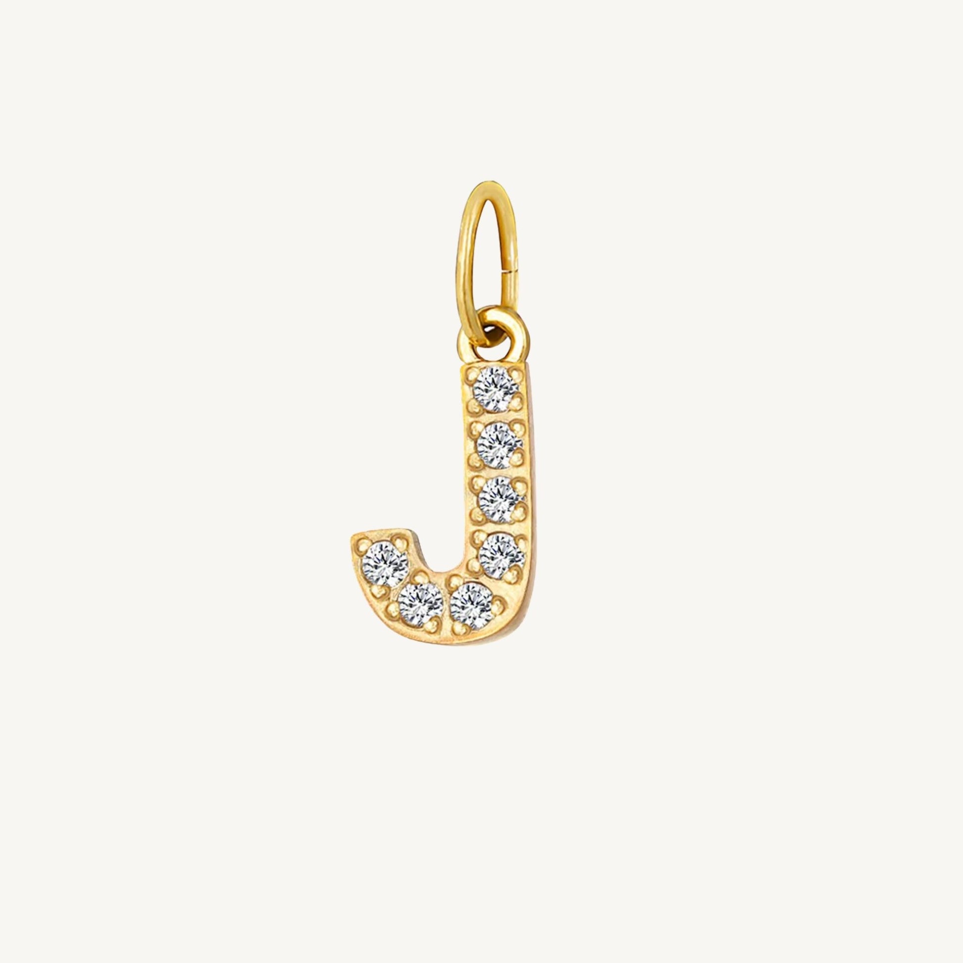 Cubic Zirconia Initial Charms