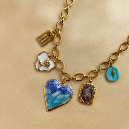 Blue Charm Necklace
