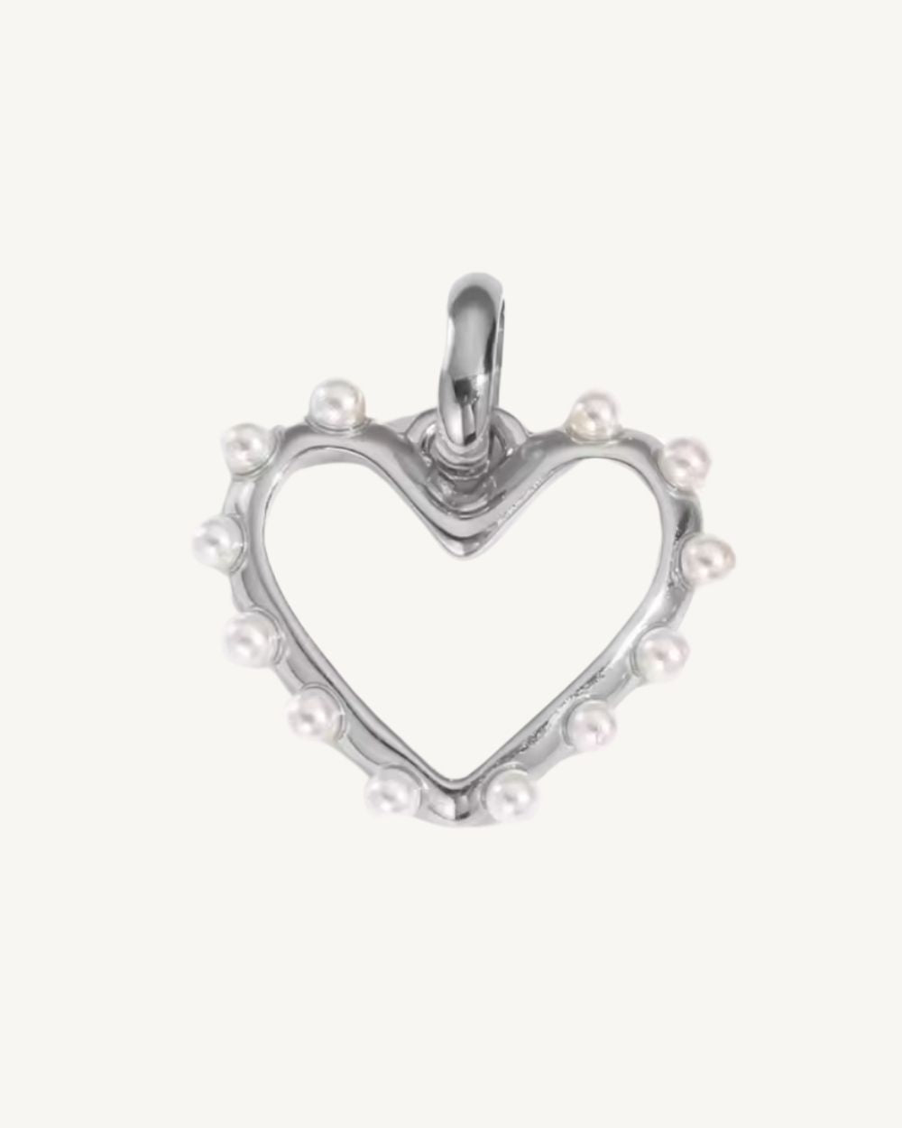 Pearl Heart Charms