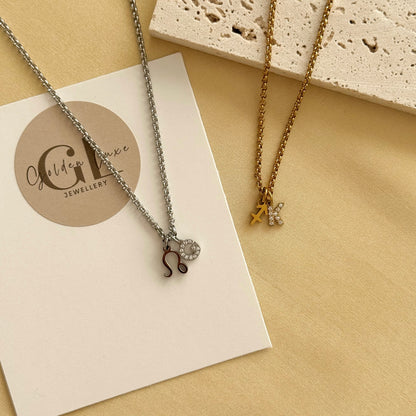 Initial Zodiac Necklace