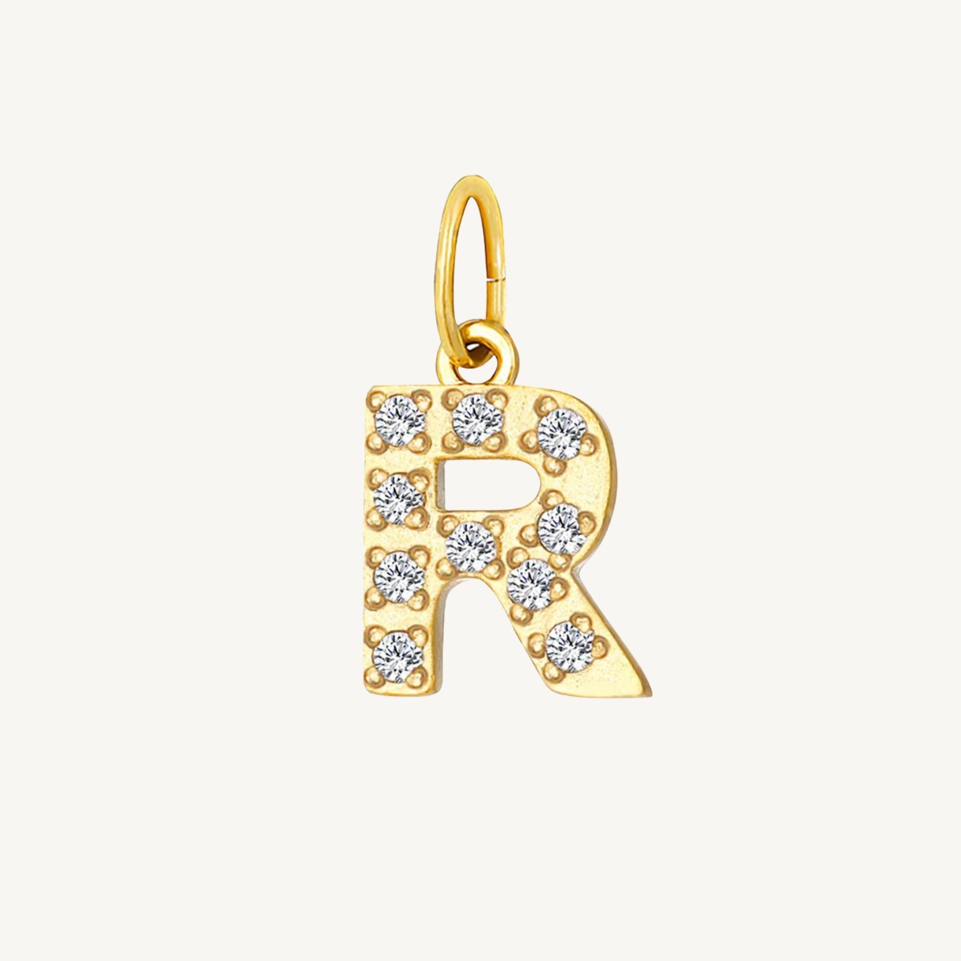 Cubic Zirconia Initial Charms