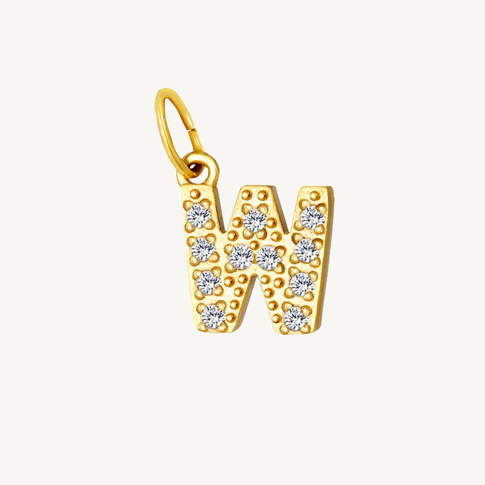Cubic Zirconia Initial Charms