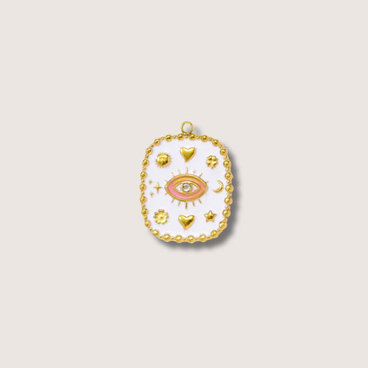 White Evil Eye Charms