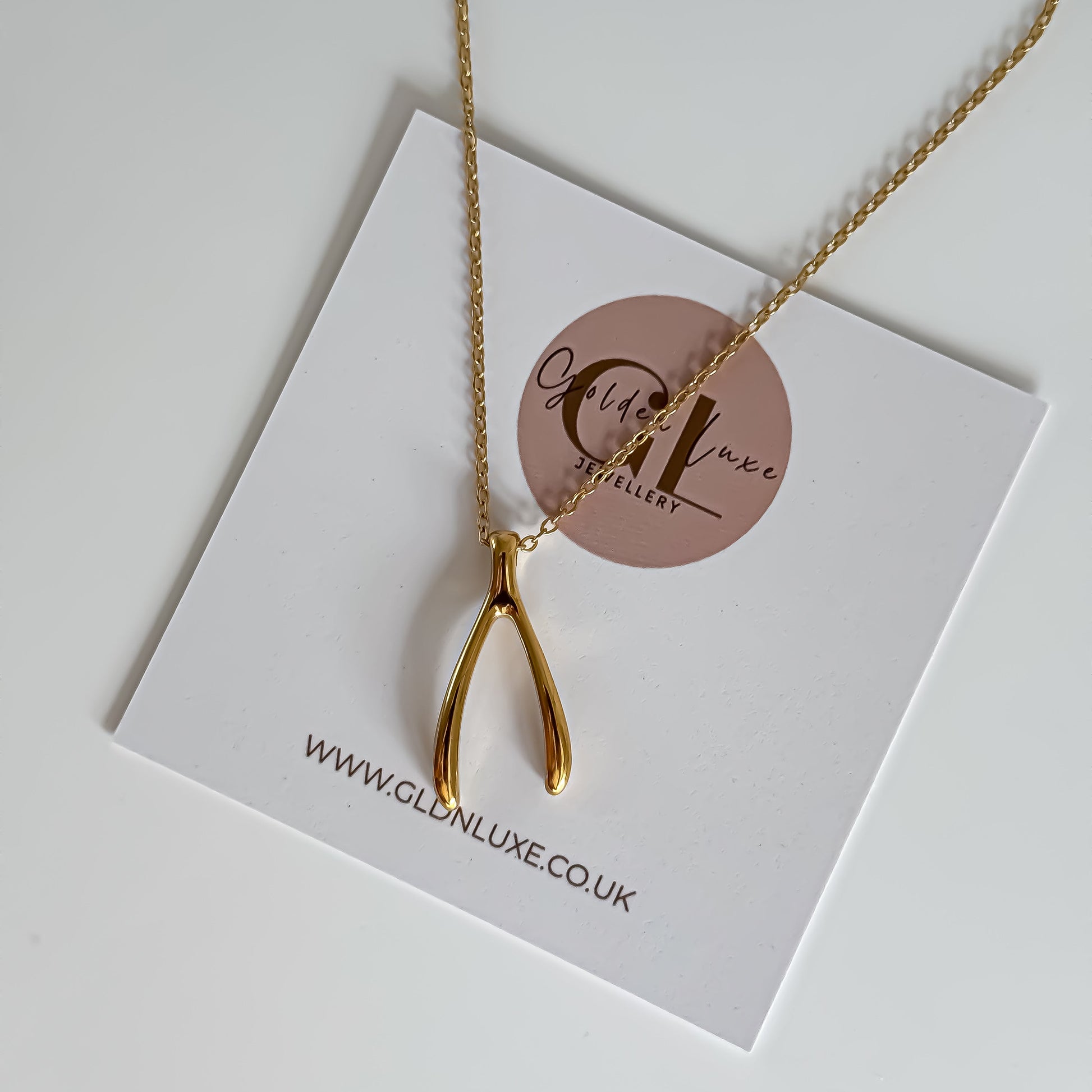 Wishbone Pendant Necklace
