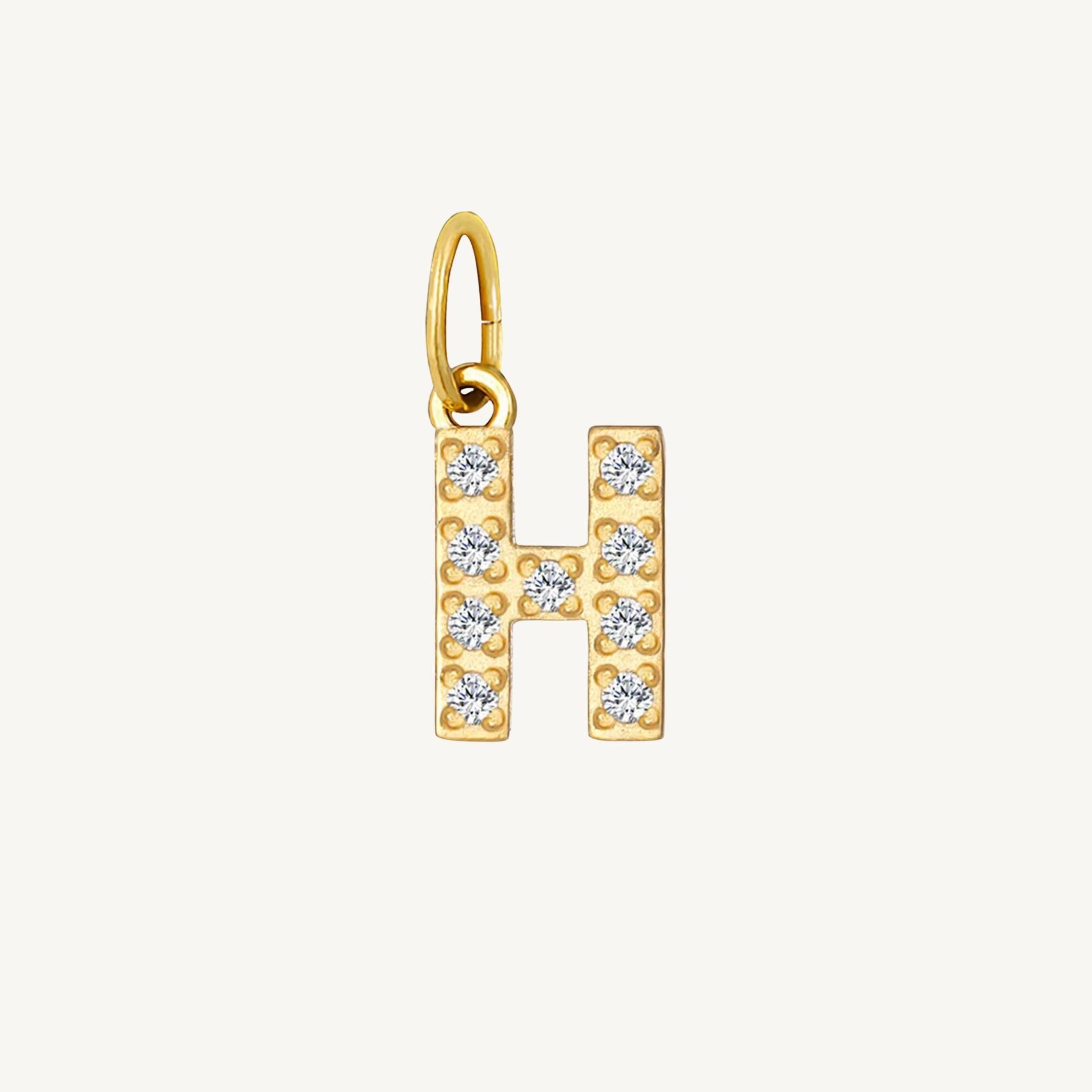 Cubic Zirconia Initial Charms