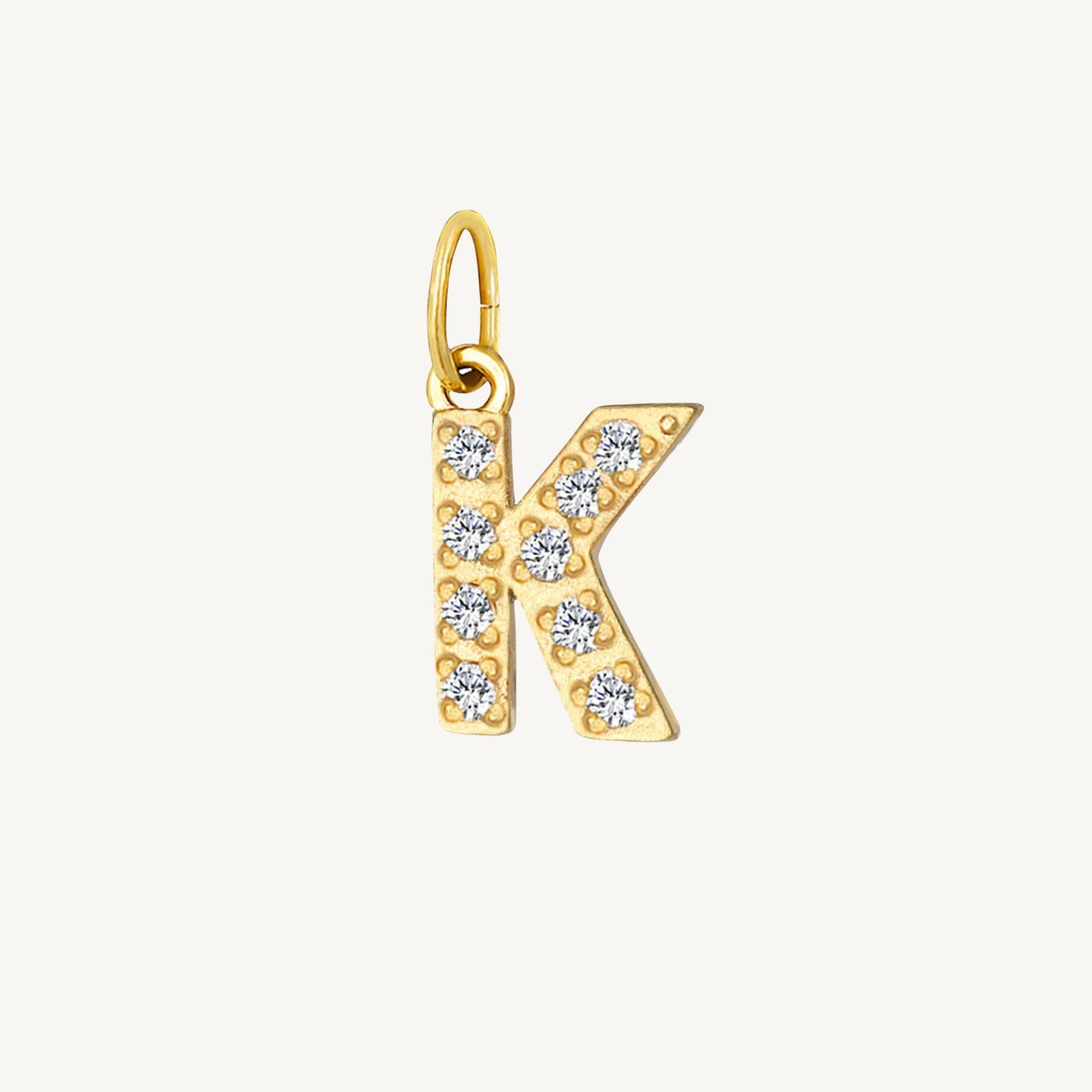 Cubic Zirconia Initial Charms