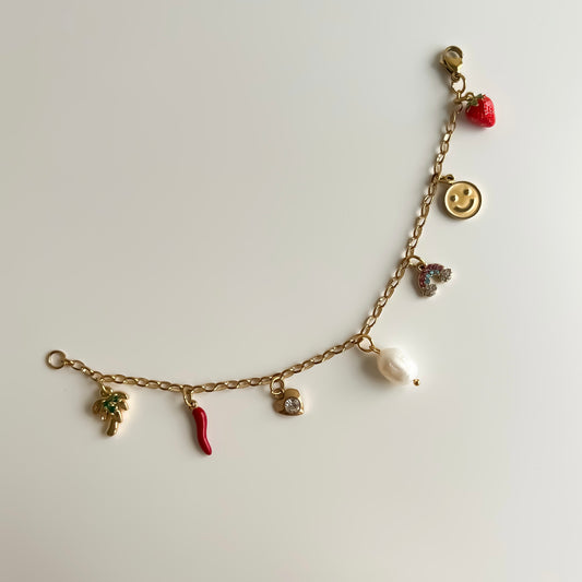 Dainty Rolo Multi Charm Bracelet