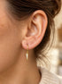 Lily 925 sterling silver cubic zirconia drop huggie earrings