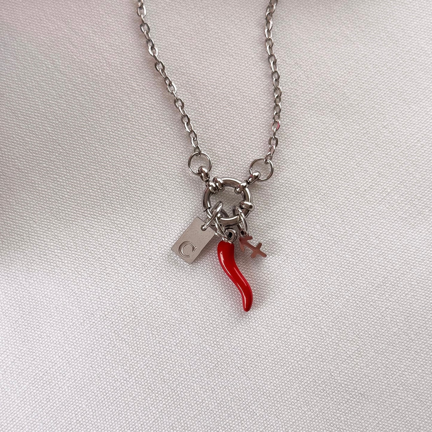 Starsign Initial Carabiner Necklace