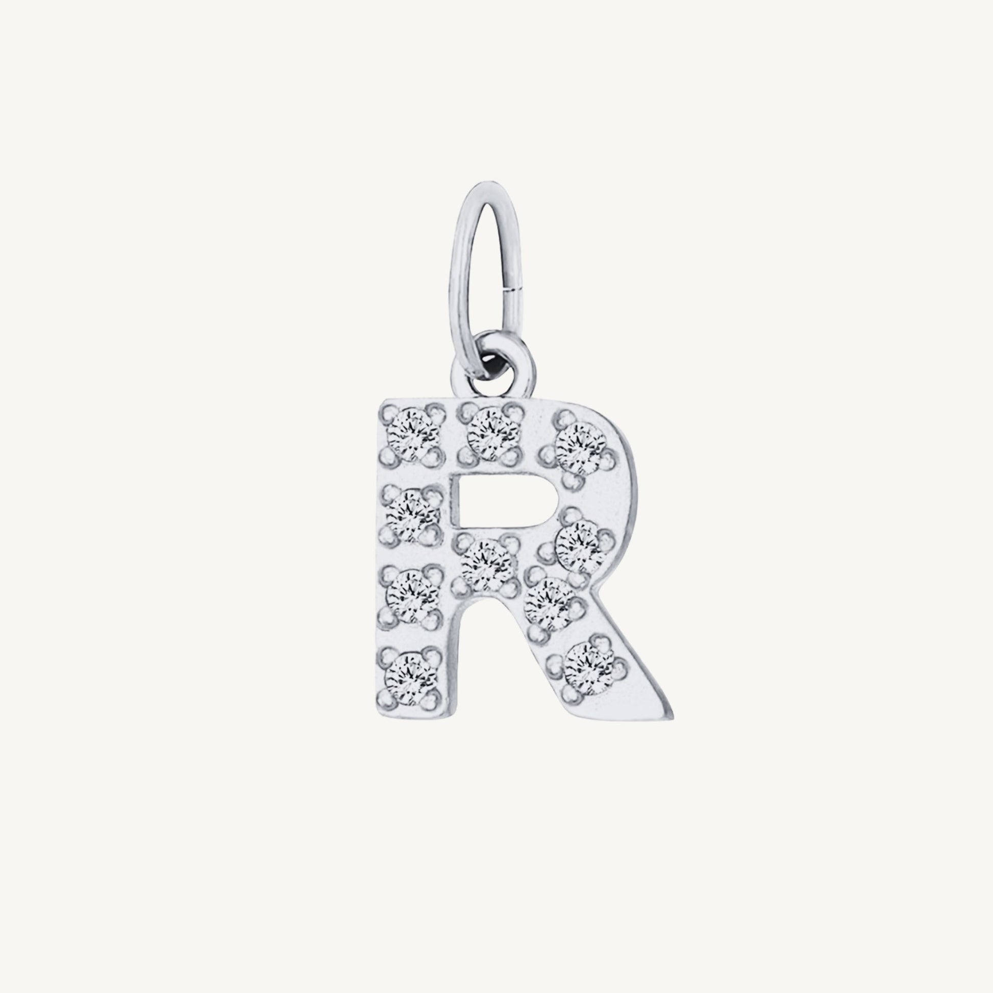 Cubic Zirconia Initial Charms