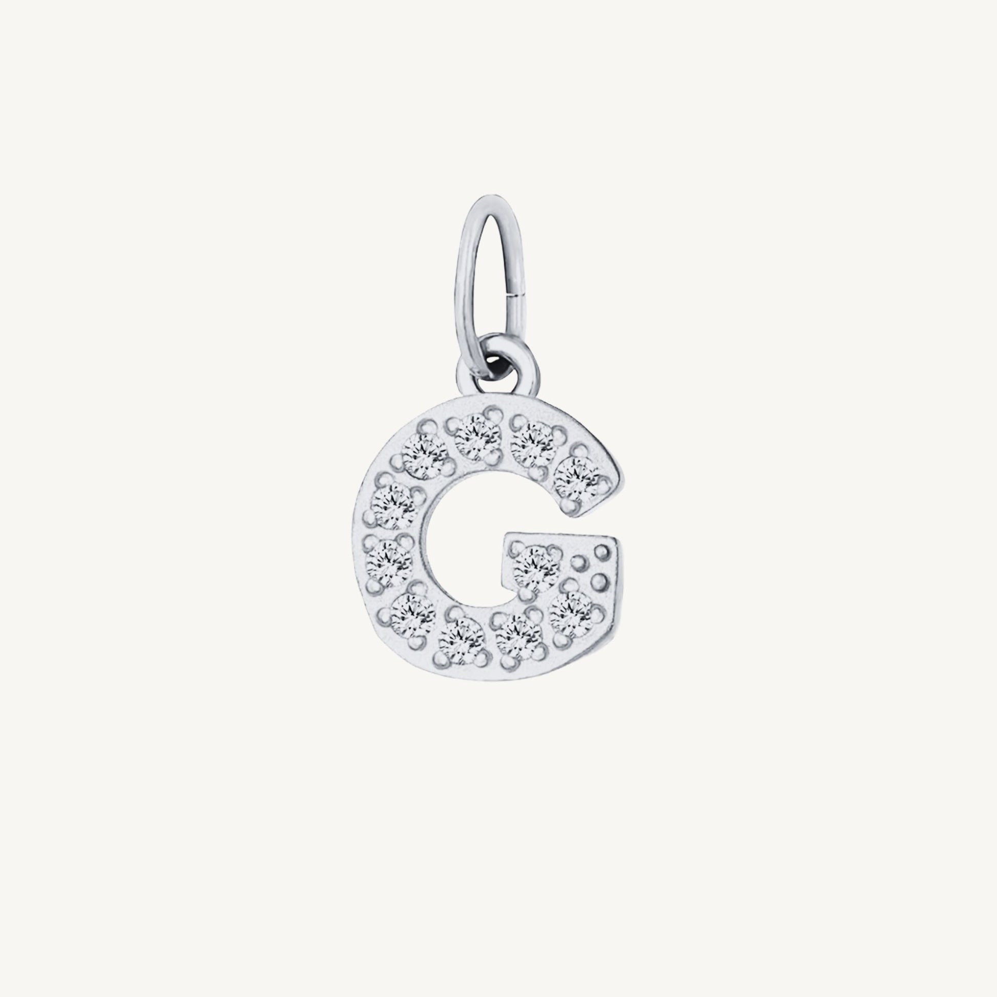Cubic Zirconia Initial Charms