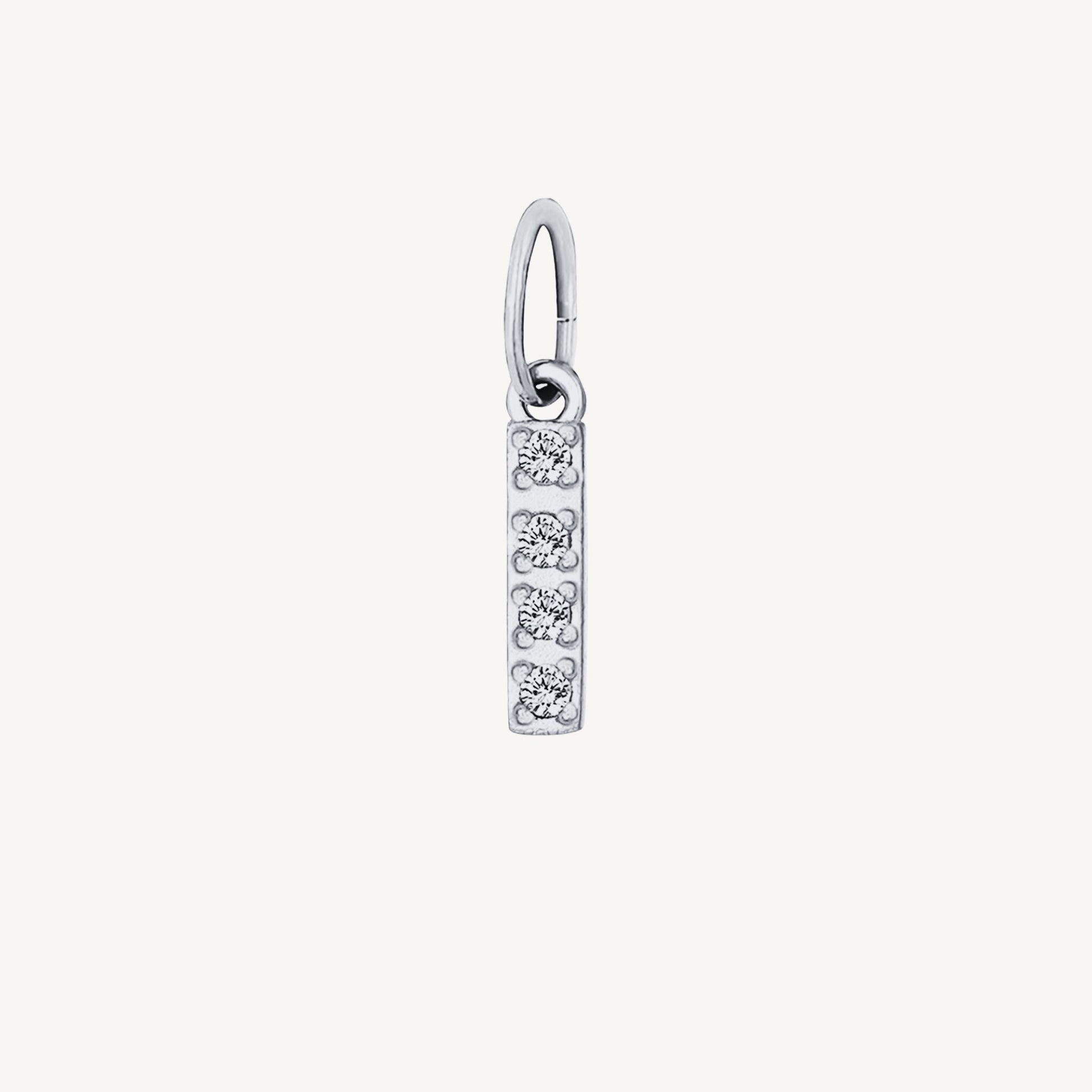 Cubic Zirconia Initial Charms