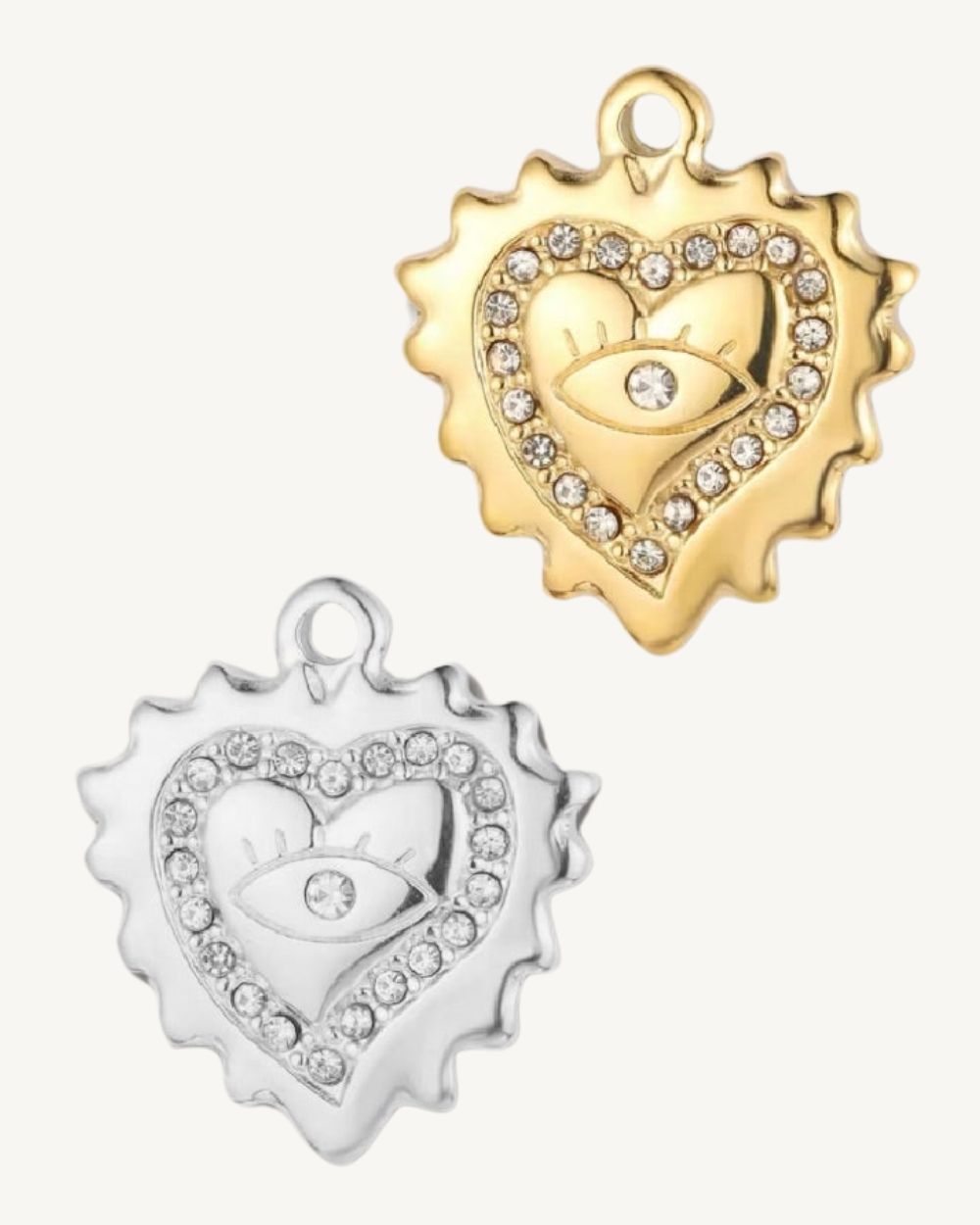 Love Heart Eye Charms