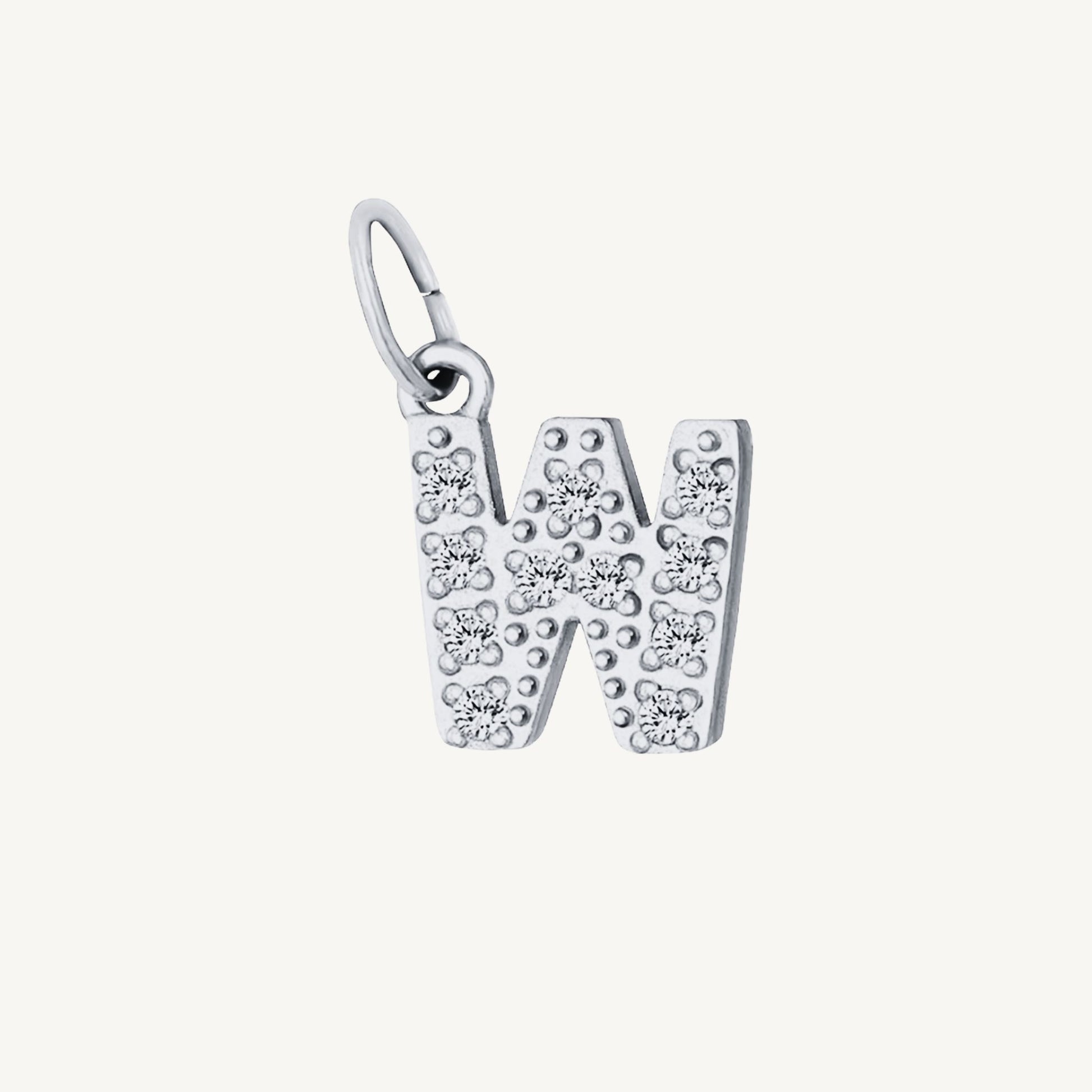 Cubic Zirconia Initial Charms