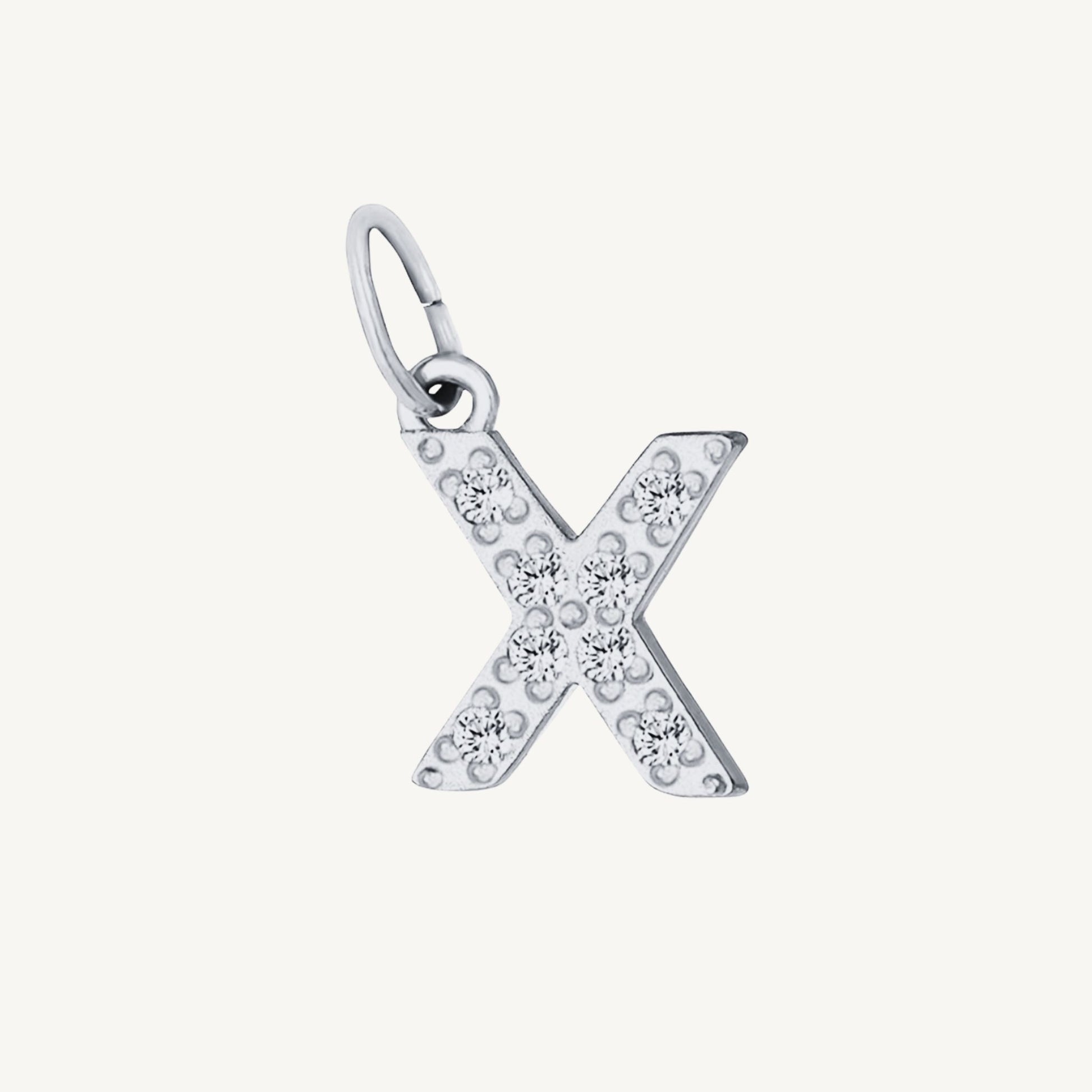 Cubic Zirconia Initial Charms