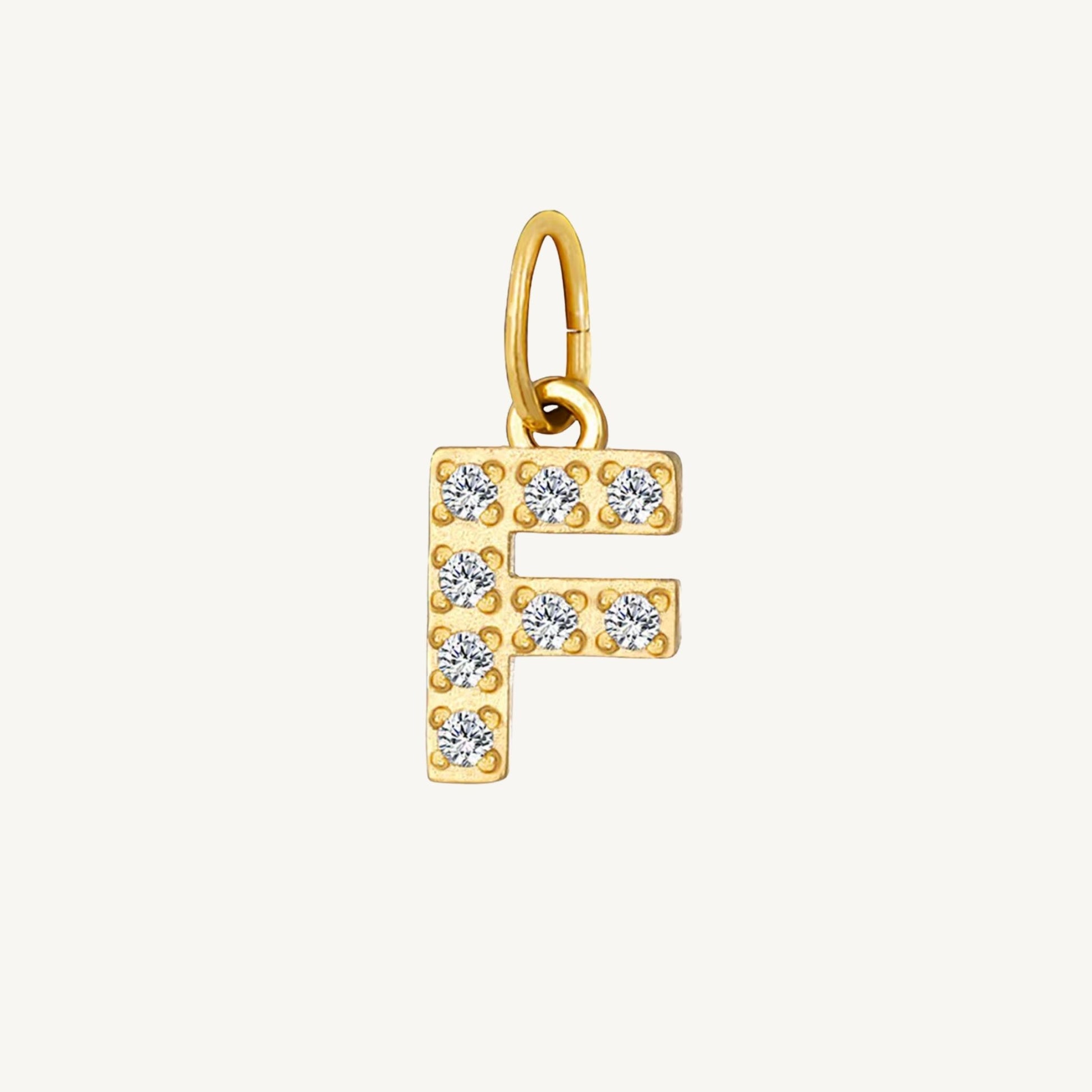 Cubic Zirconia Initial Charms