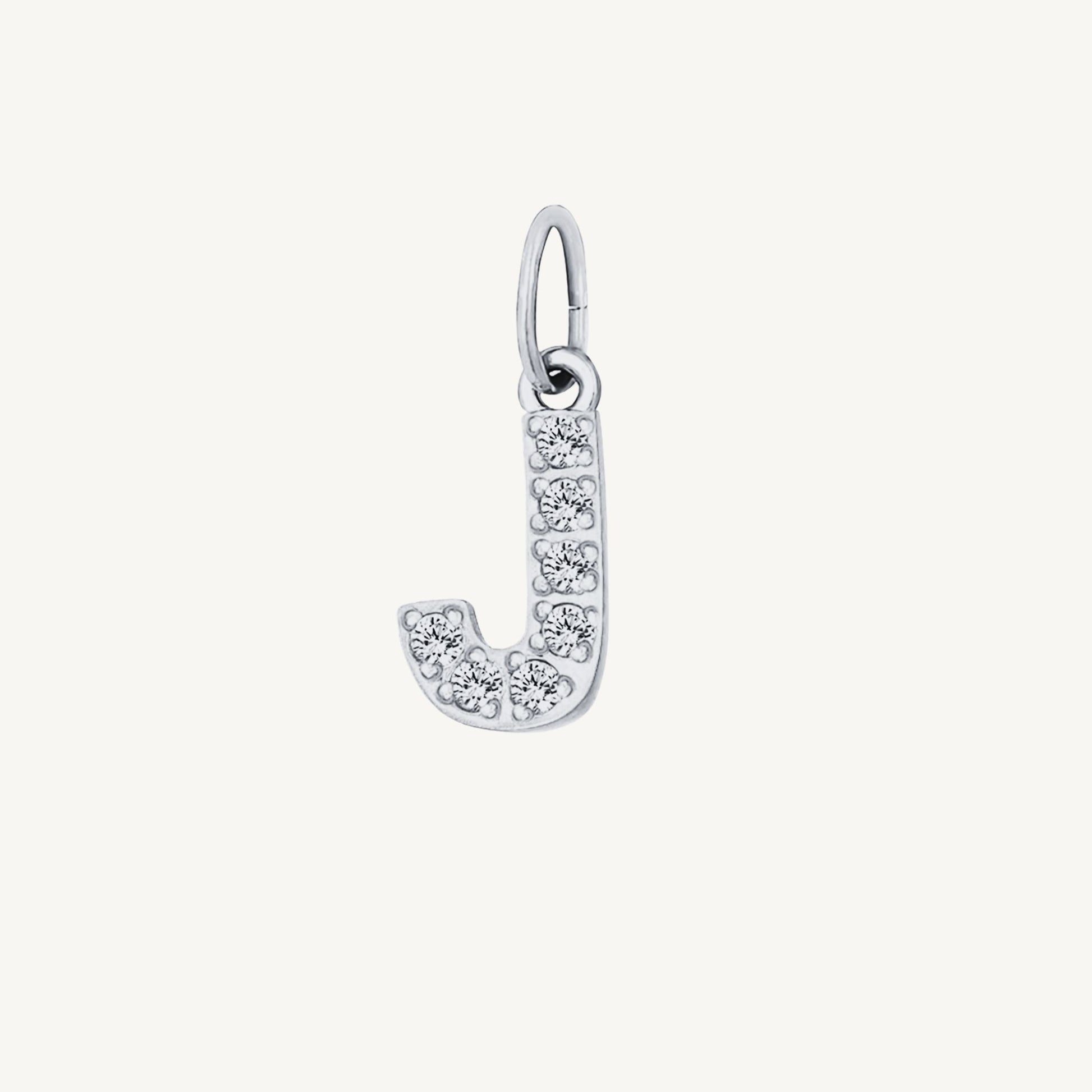 Cubic Zirconia Initial Charms