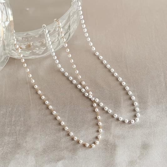 Dainty Pearl Chain Necklace