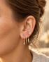 Statement lightning bolt huggie earrings with 23mm drop