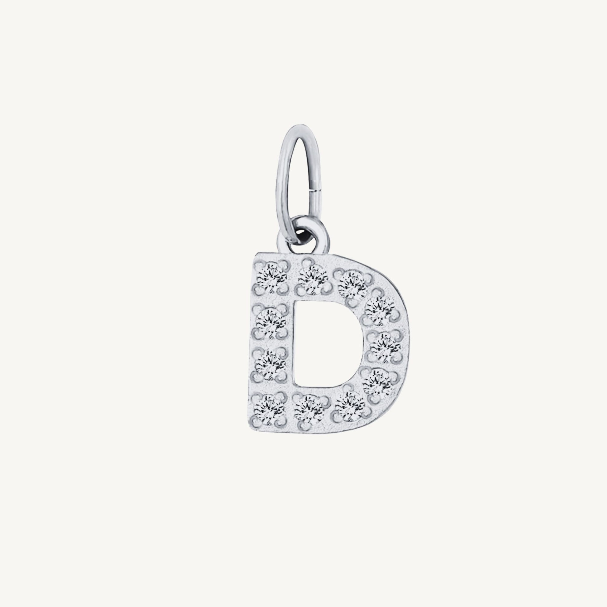 Cubic Zirconia Initial Charms
