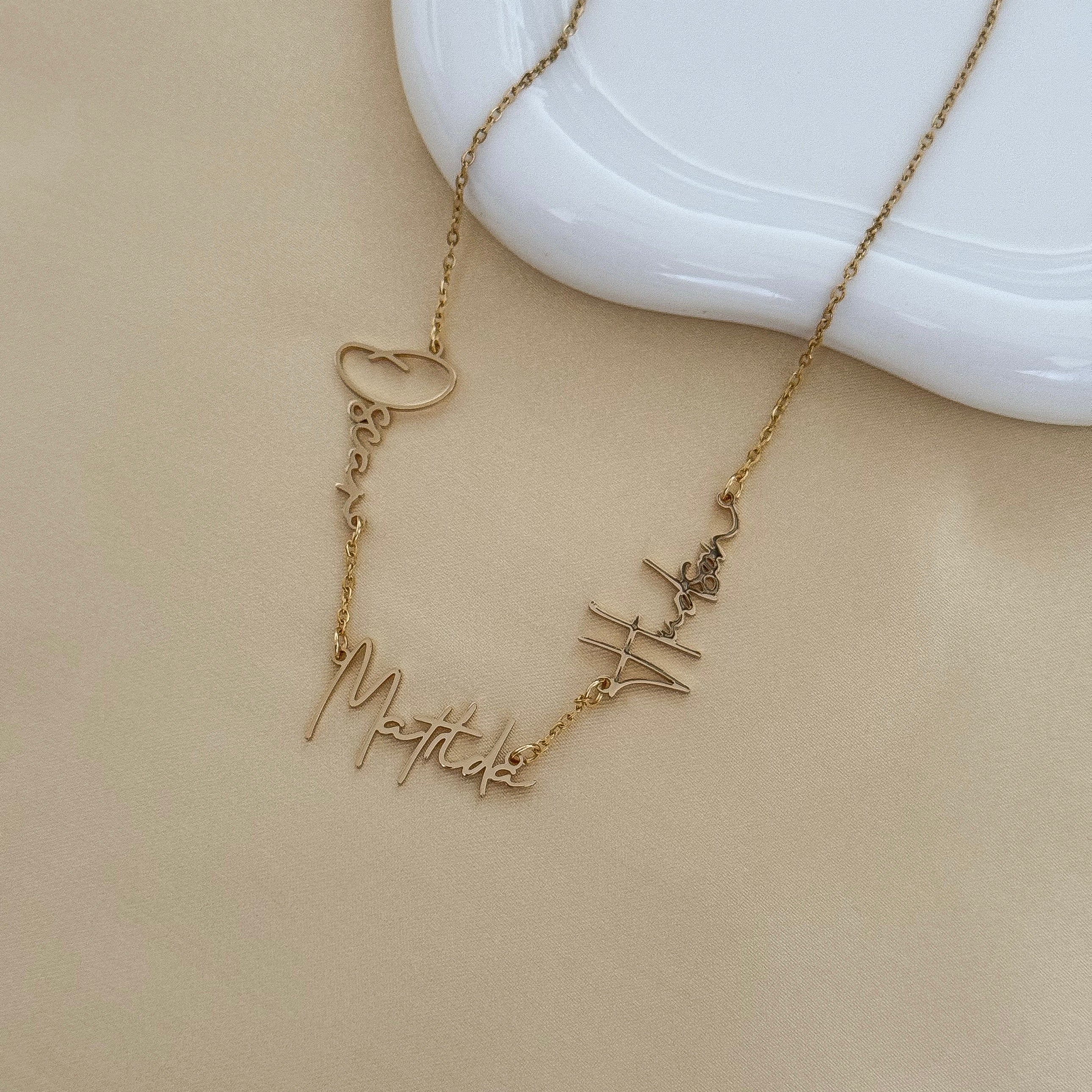 Personalised Three Name Necklace