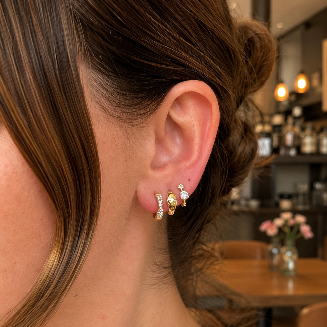 Luna Spark Huggie Hoop Earrings