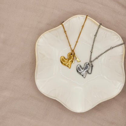 Heart Initial Necklace