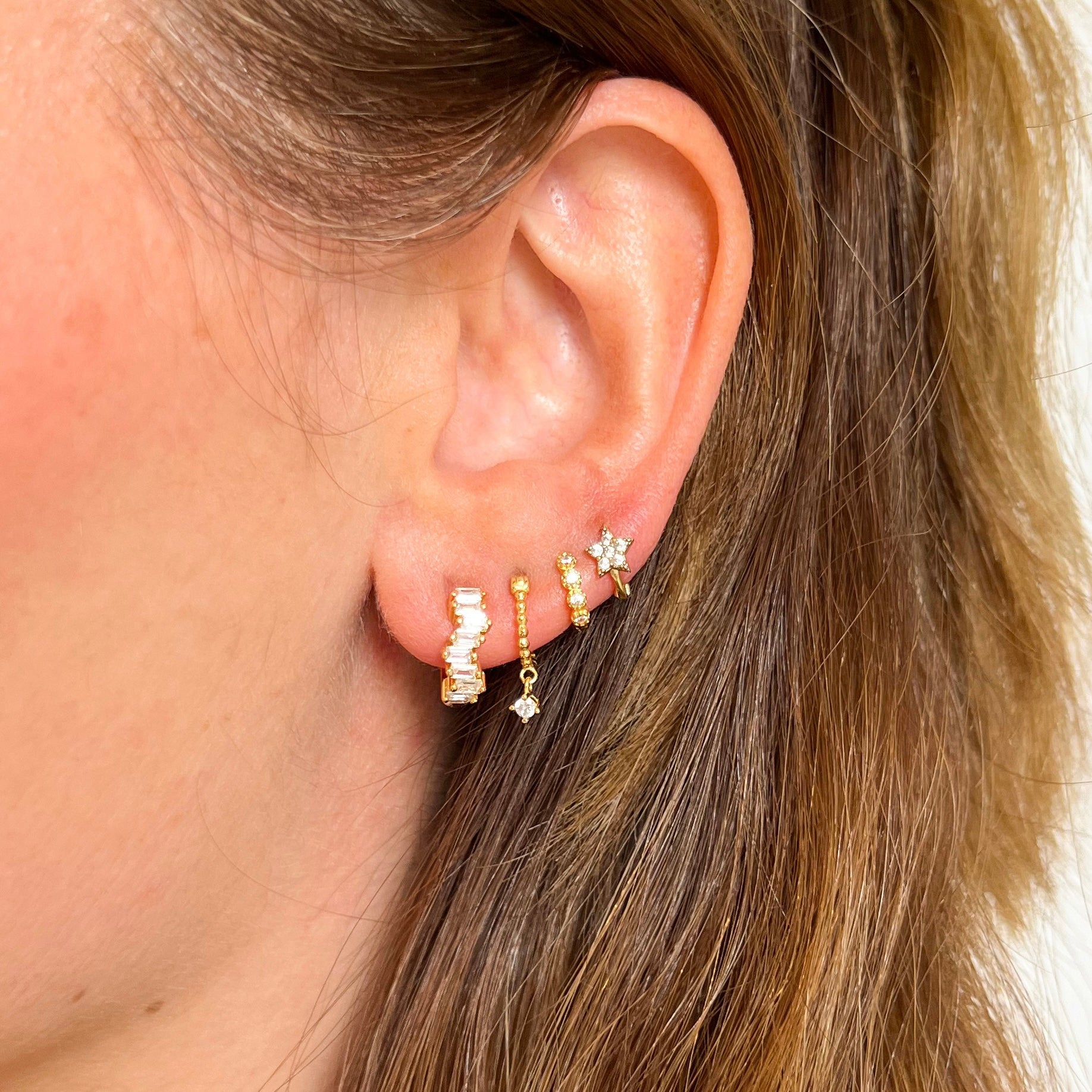 Hattie Huggie Hoop Earrings