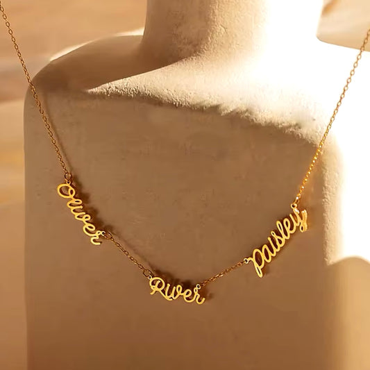 Personalised Three Name Necklace