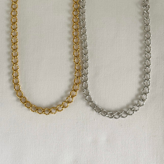 Textured Multi Charm Necklace